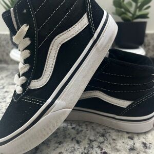 Black and White High-Top Sneakers
